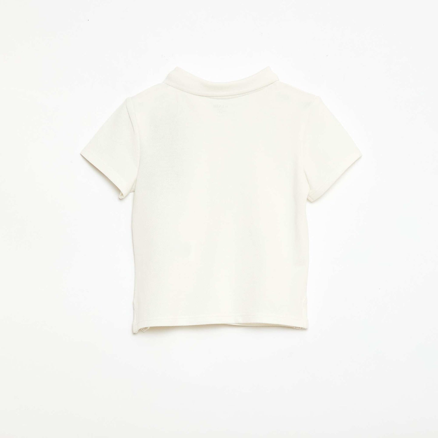Ensemble salopette en lin mélangé + polo en piqué de coton - 2 pièces BLANC