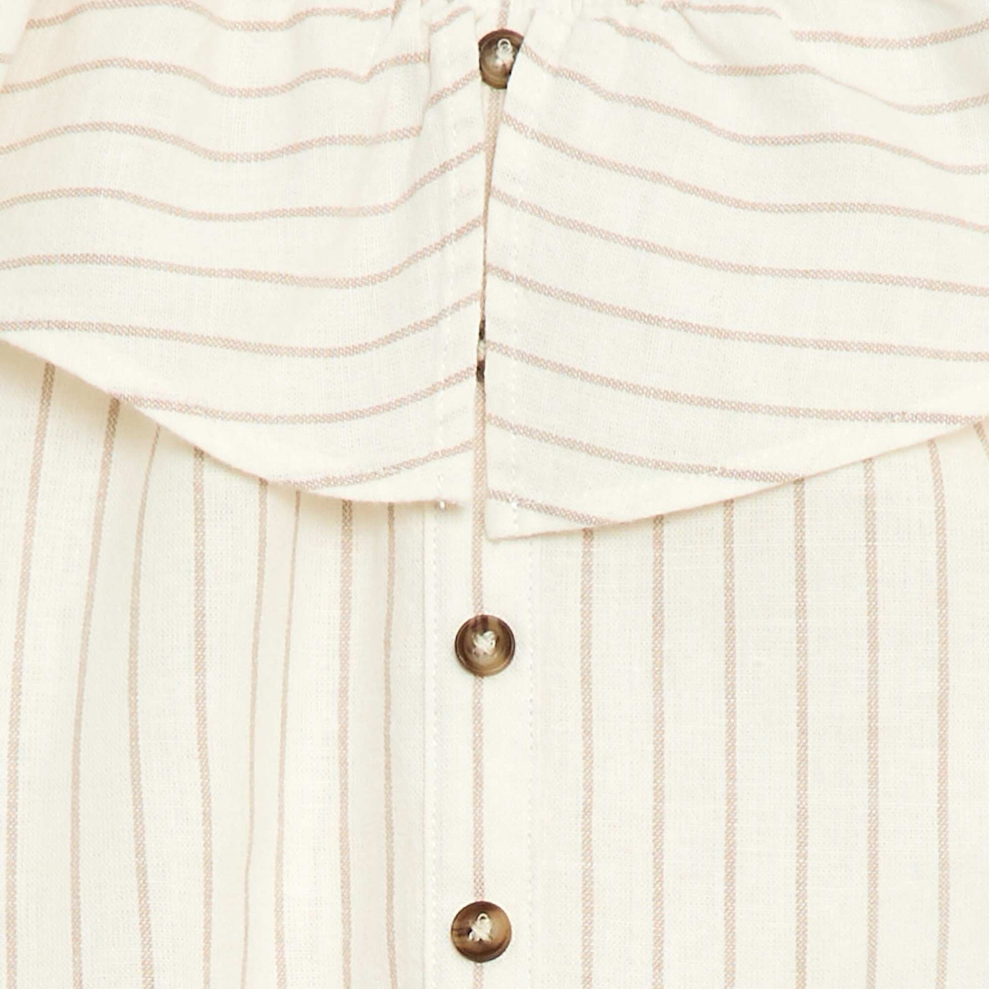 Blouse sans manches en lin mélangé BLANC