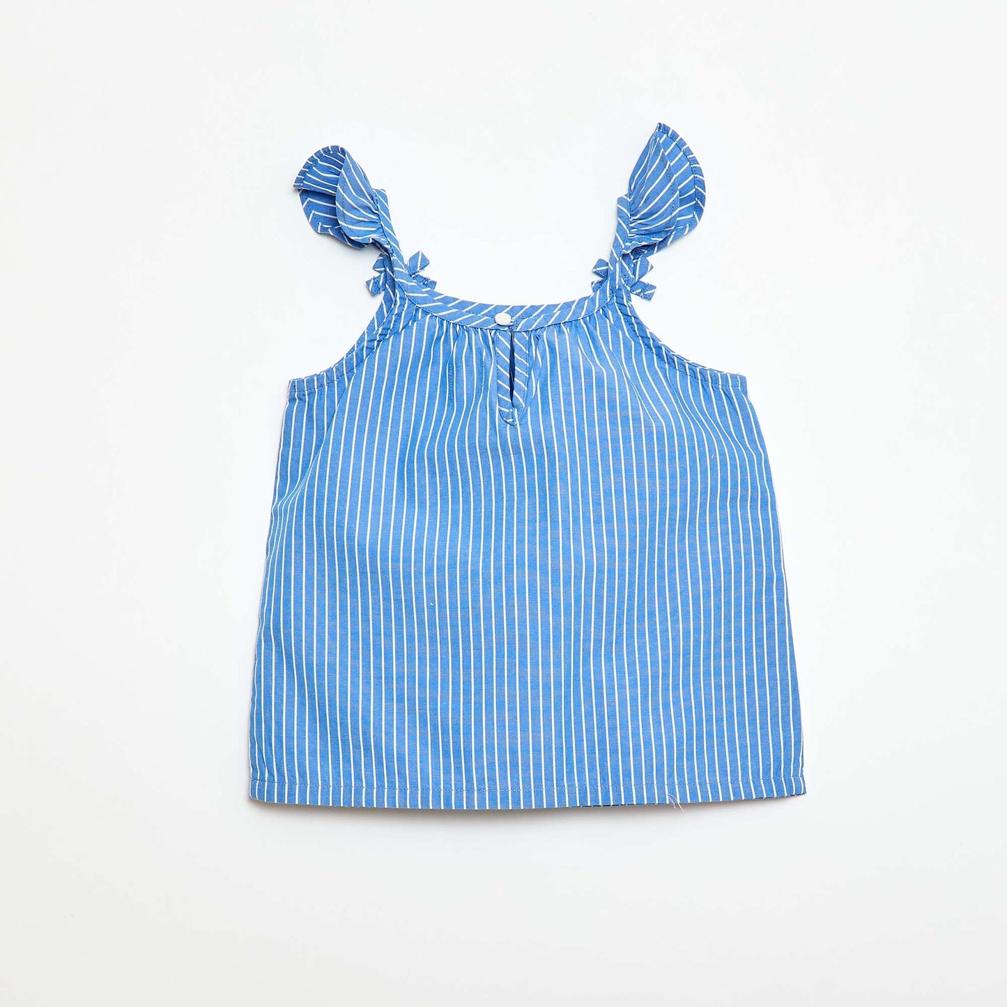 Blouse en popeline rayée BLEU