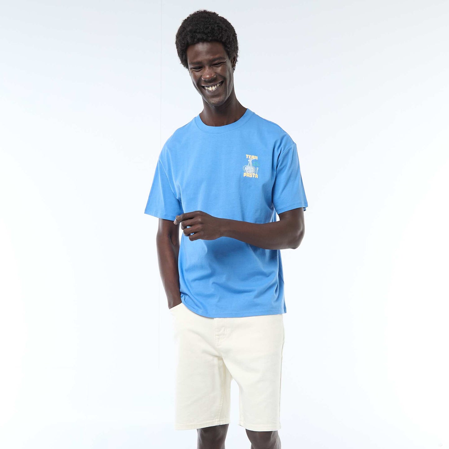 Bermuda en coton stretch BLANC
