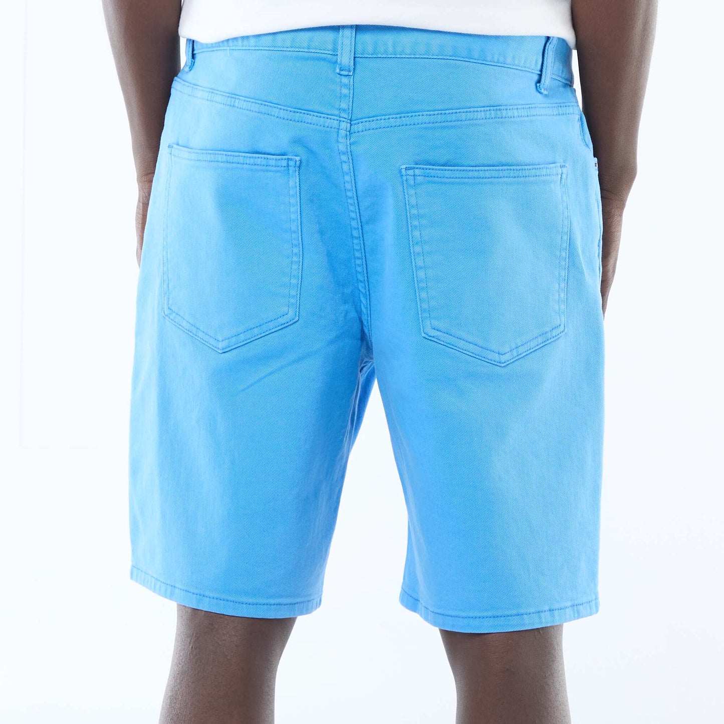 Bermuda en coton stretch BLEU