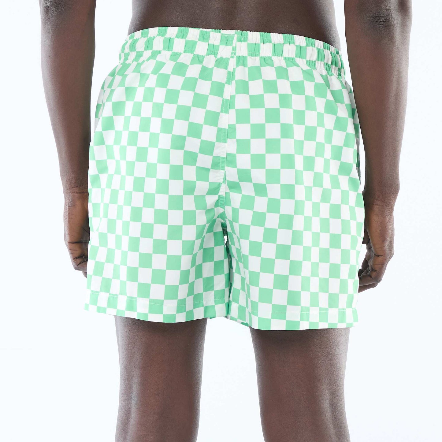 Short de bain à carreaux VERT
