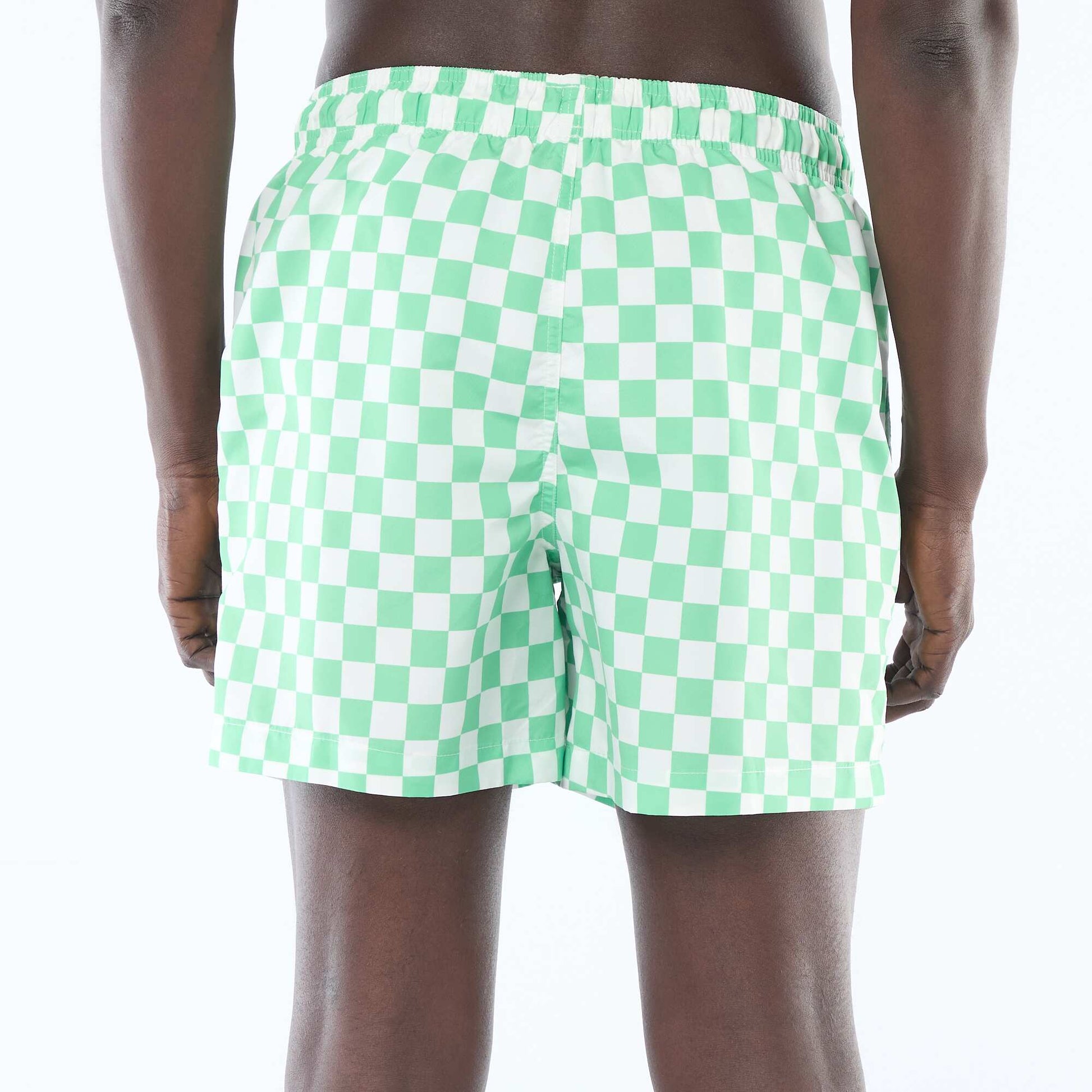 Short de bain à carreaux VERT
