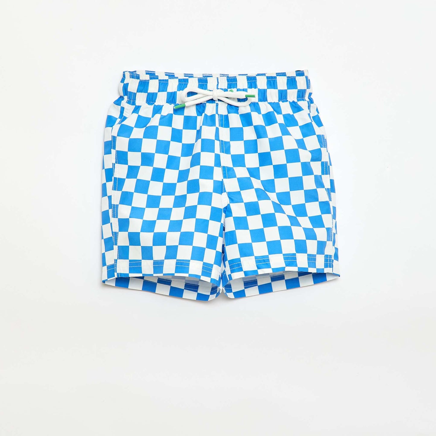 Short de bain à carreaux BLEU