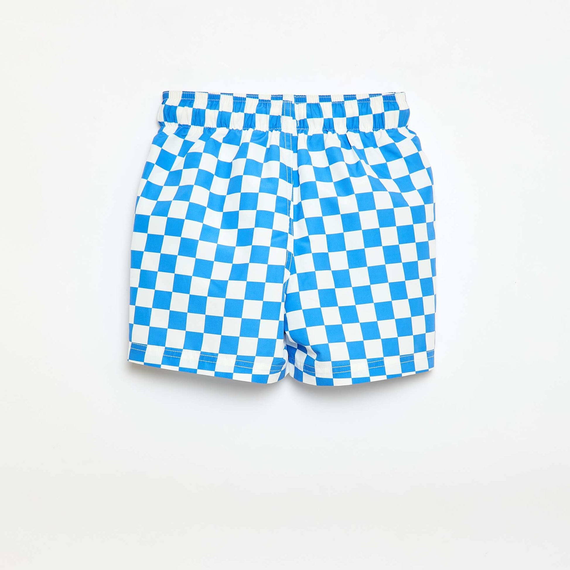 Short de bain à carreaux BLEU