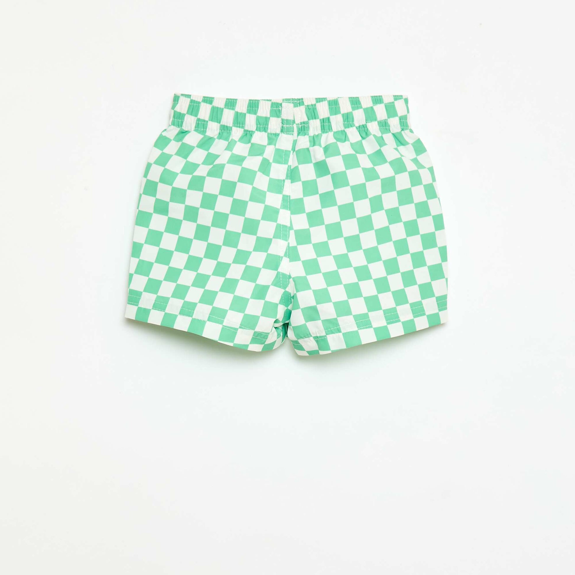 Short de bain à carreaux VERT