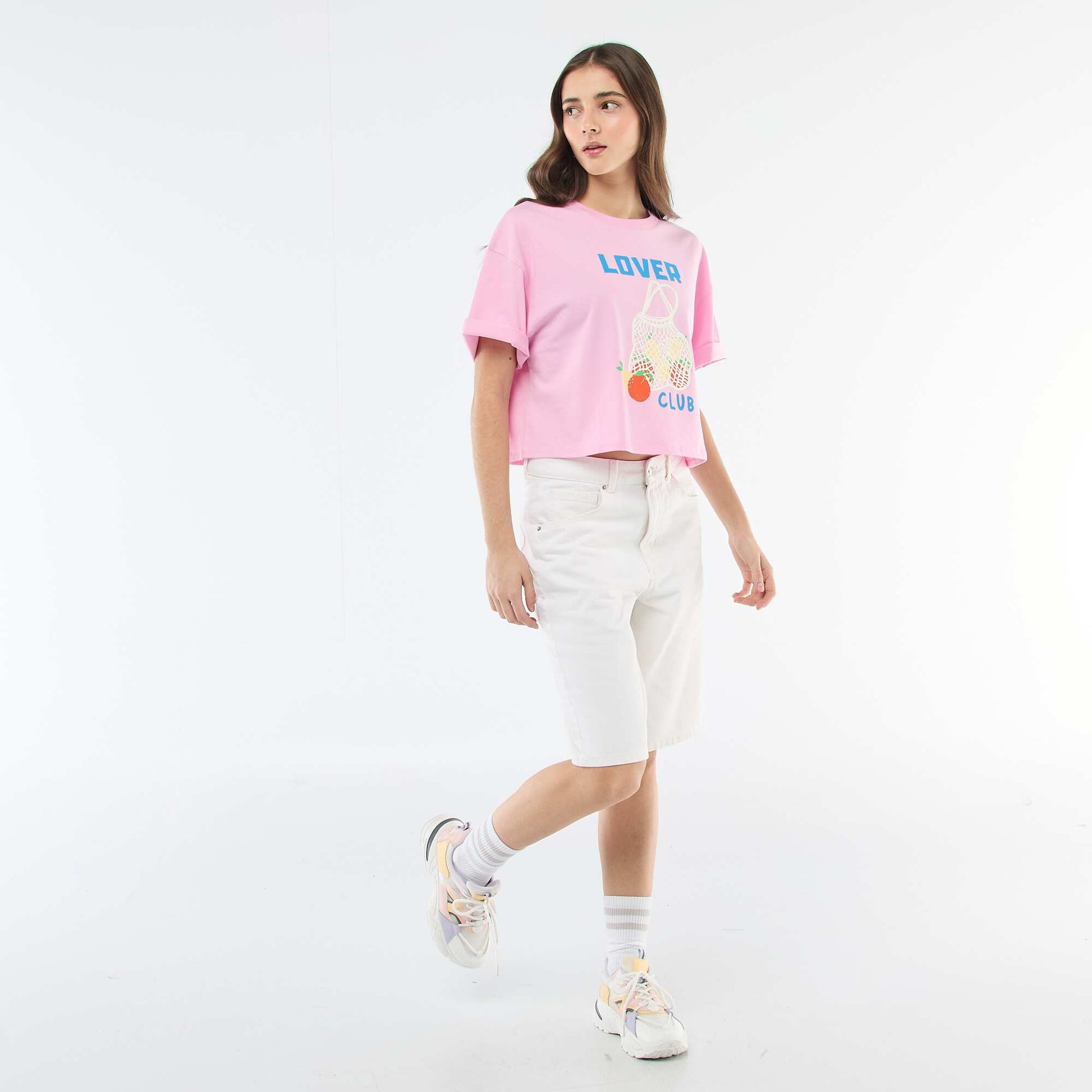 Short en jean 5 poches BLANC