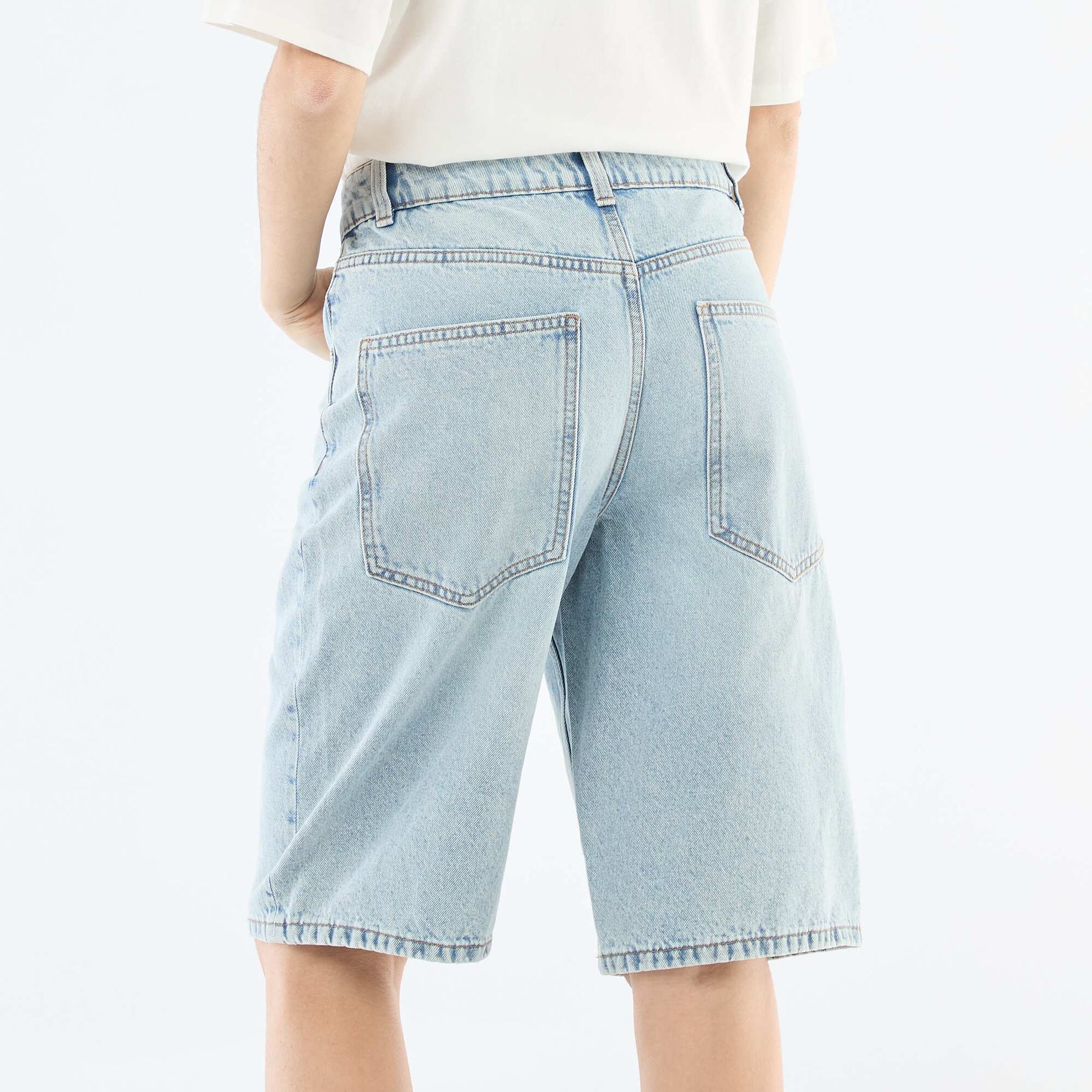 Short en jean 5 poches BLEU