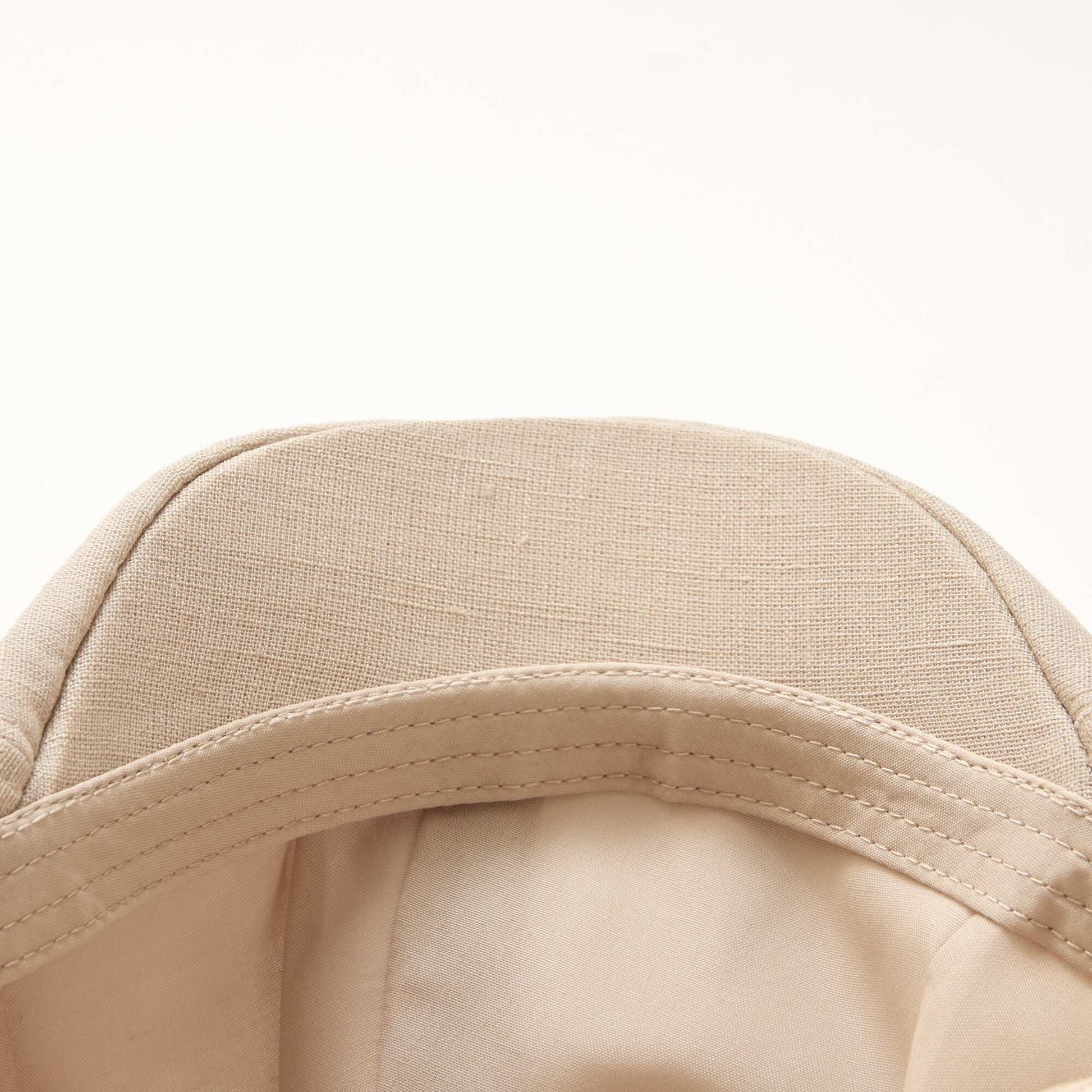 Casquette gavroche en lin BEIGE