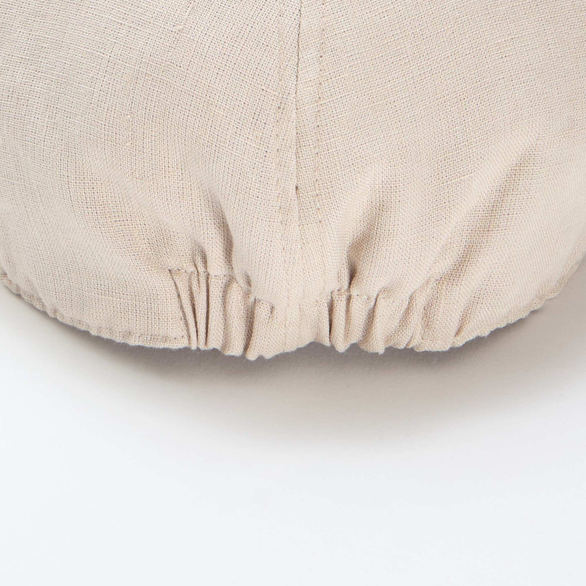 Casquette gavroche en lin BEIGE