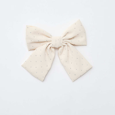 Pince nœud à strass BEIGE