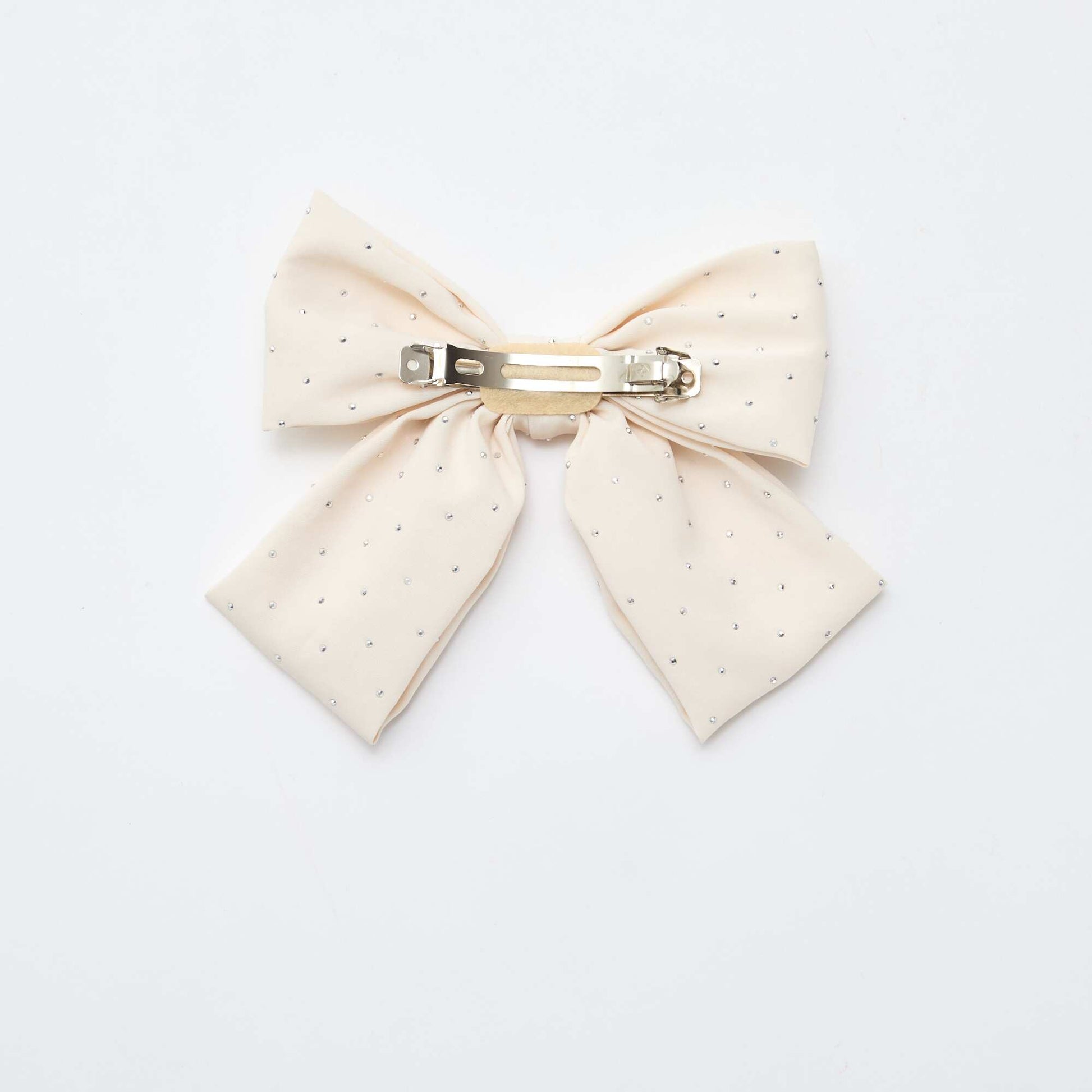 Pince nœud à strass BEIGE