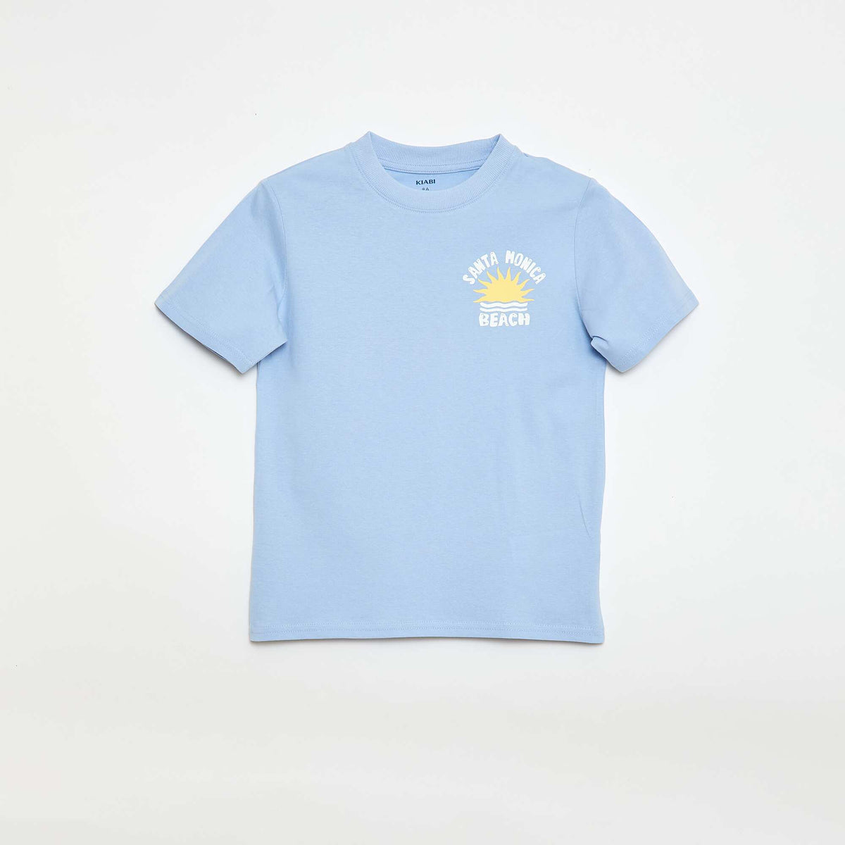 T-shirt à manches courtes imprimé recto/verso BLEU