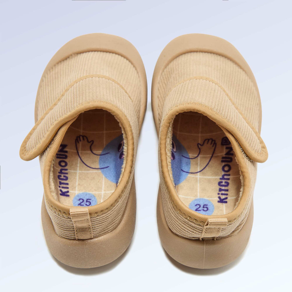 Chaussons 'Kitchoun' souples fourrés barefoot BEIGE