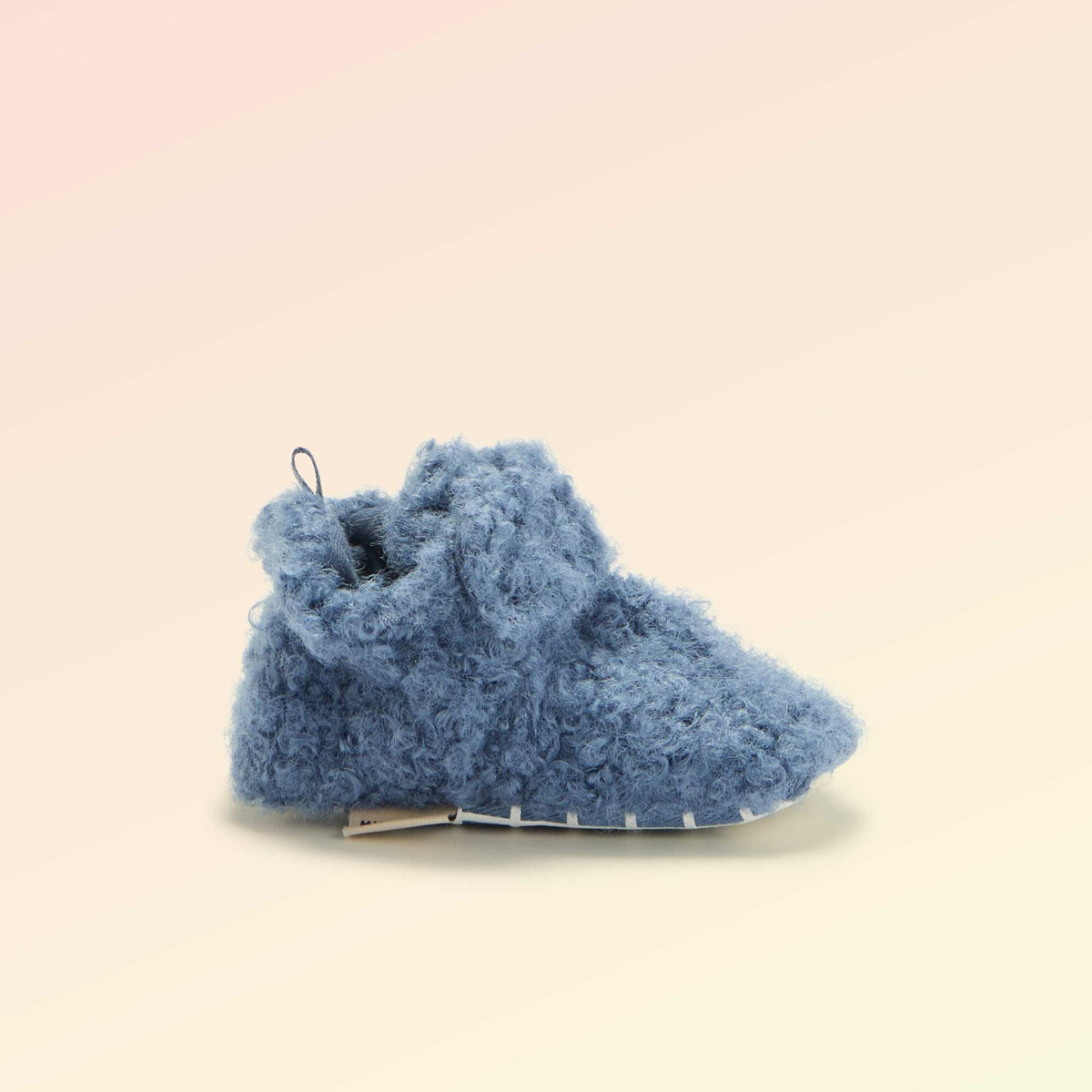 Chaussons montants effet moutonné - 'Kitchoun' BLEU