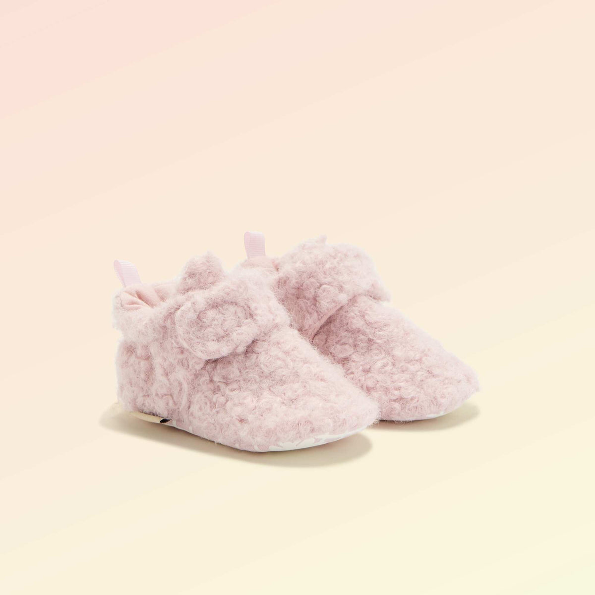 Chaussons montants effet moutonné - 'Kitchoun' ROSE