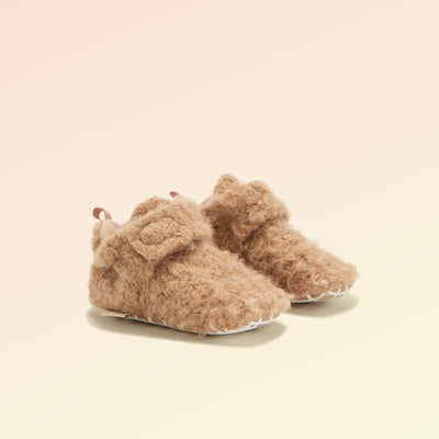 Chaussons montants effet moutonné - 'Kitchoun' MARRON