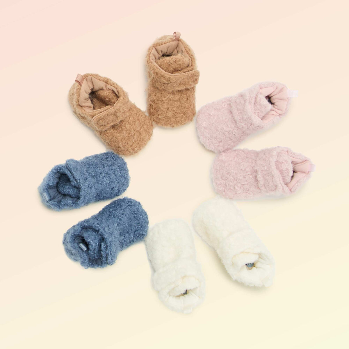 Chaussons montants effet moutonné - 'Kitchoun' MARRON