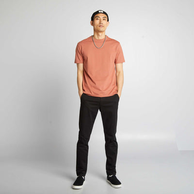 Pantalon chino slim NOIR