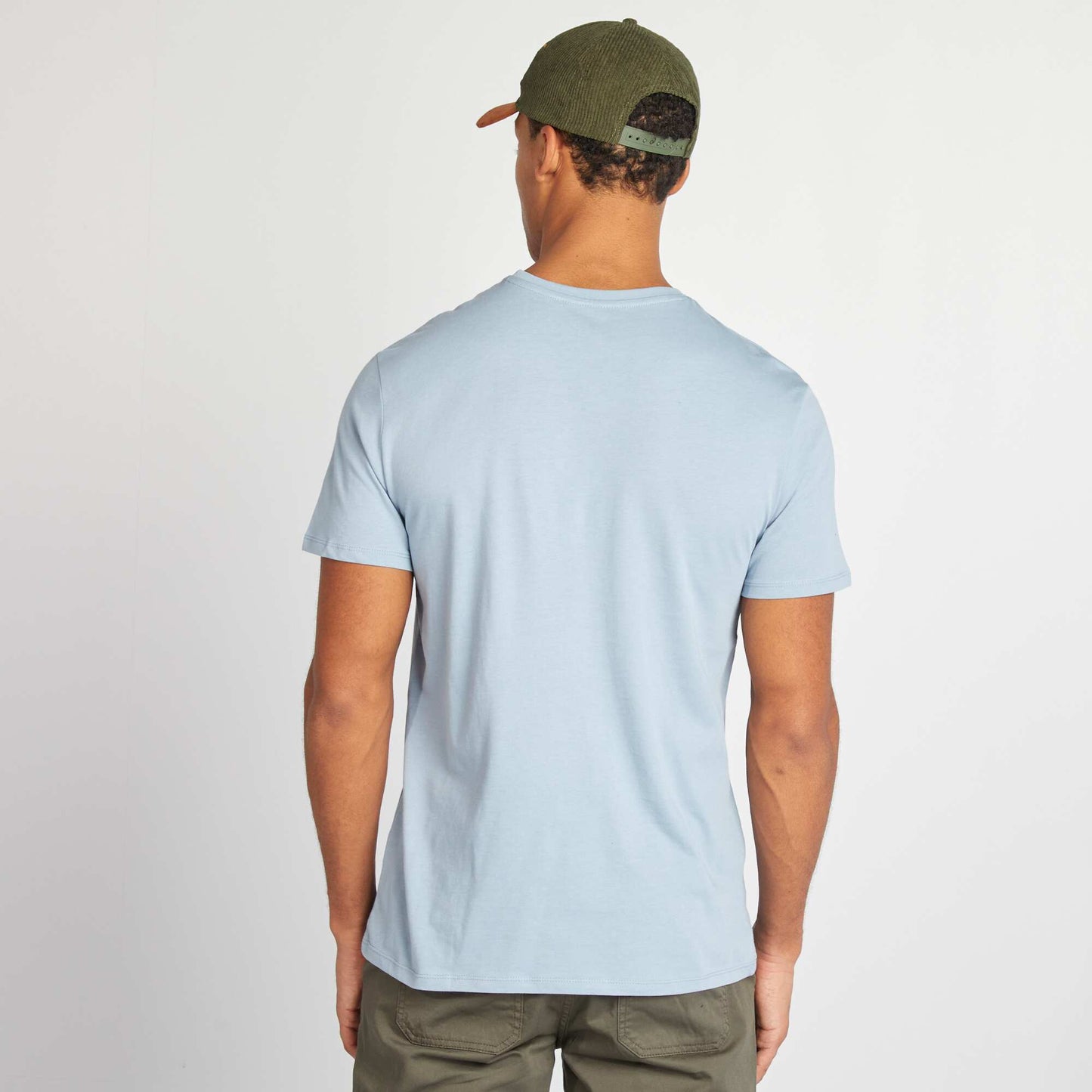 T-shirt droit en jersey uni BLEU CIEL