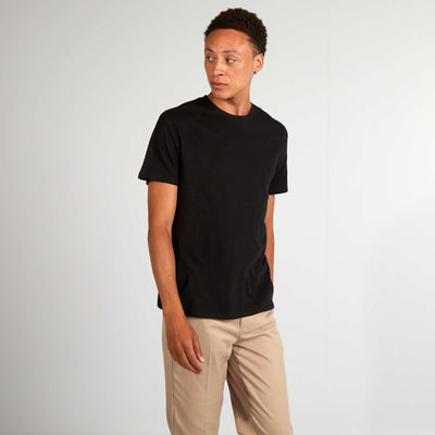 T-shirt droit en jersey uni NOIR