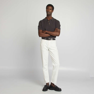 Chino slim 5 poches - L32 BLANC
