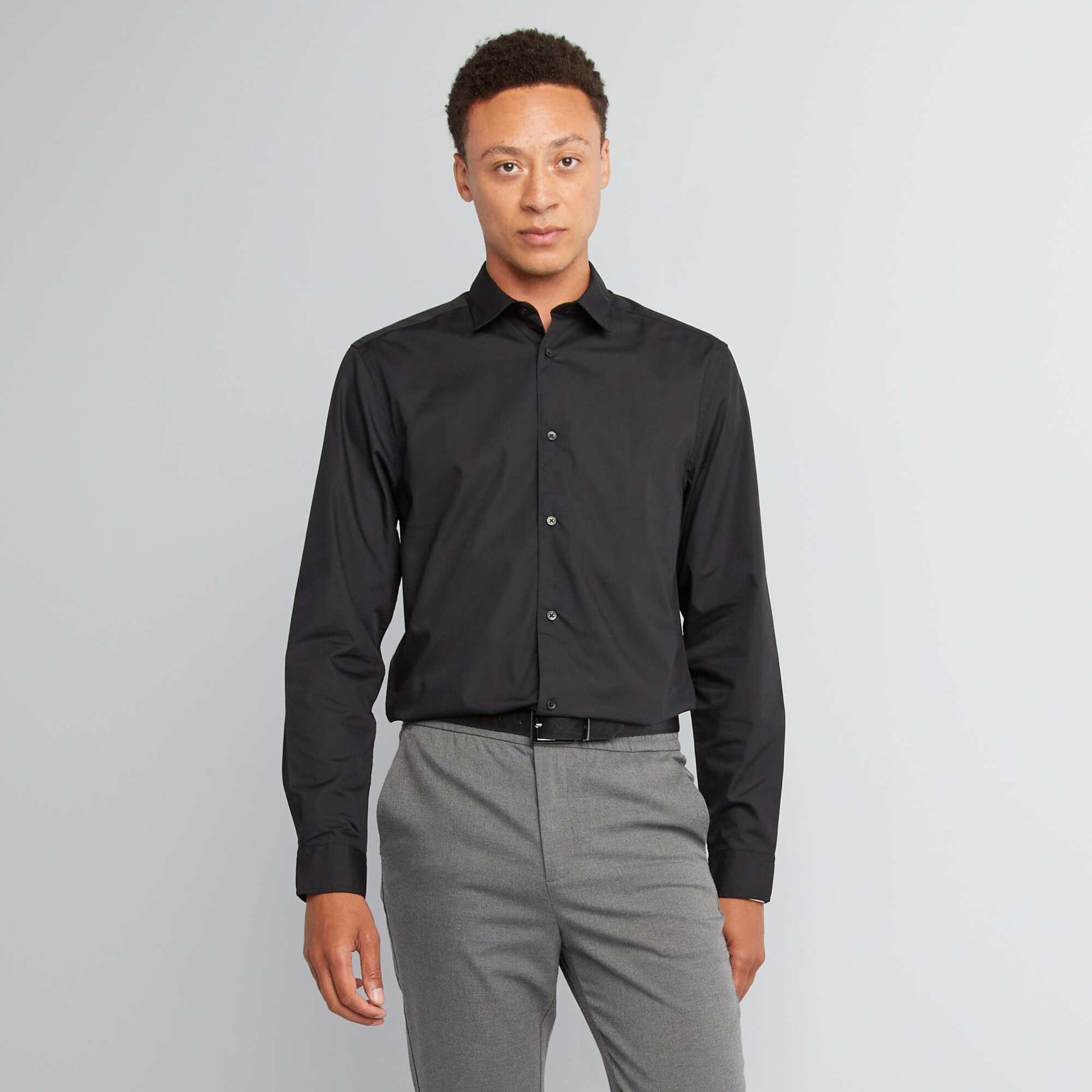 Chemise droite NOIR