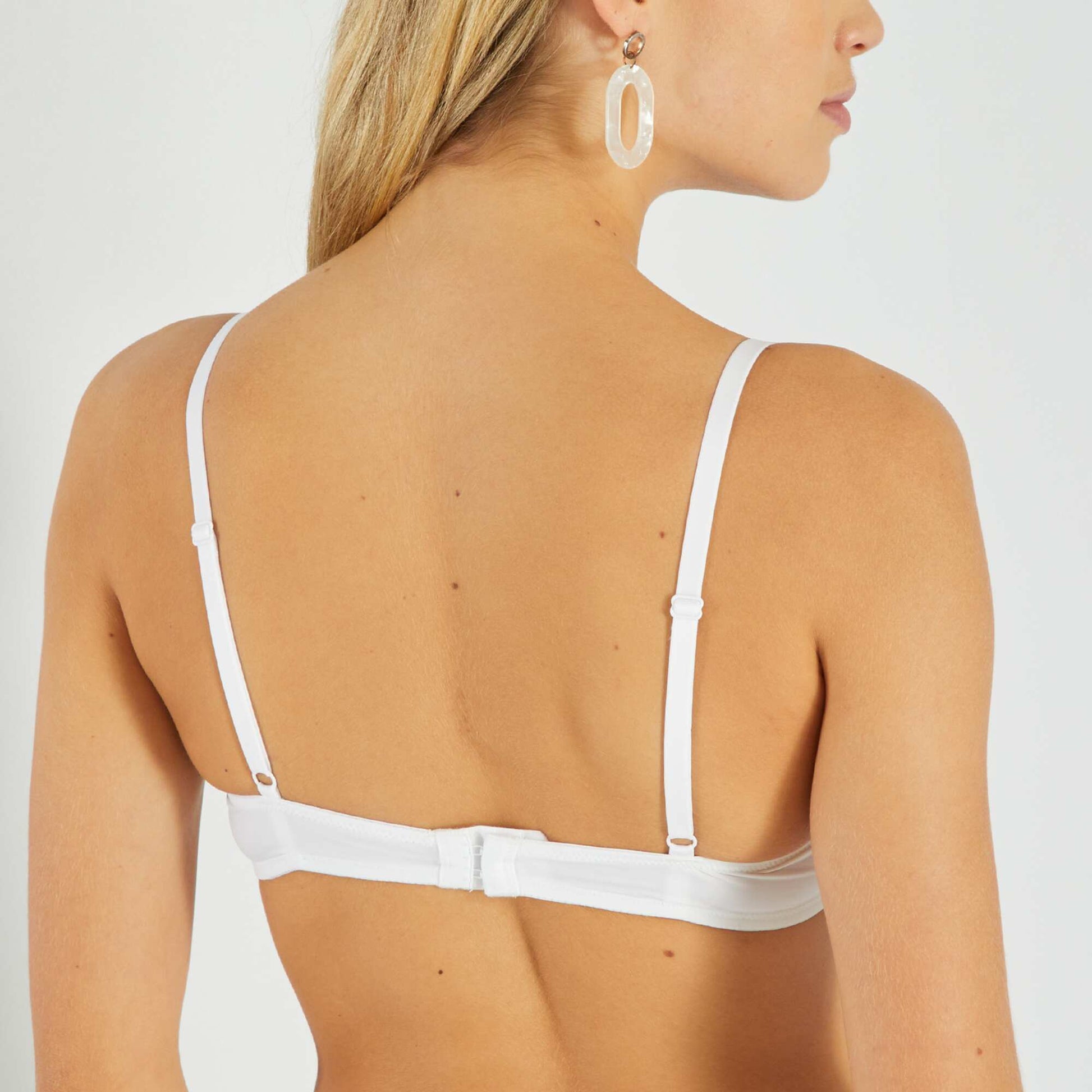 Soutien-gorge paddé dentelle BLANC