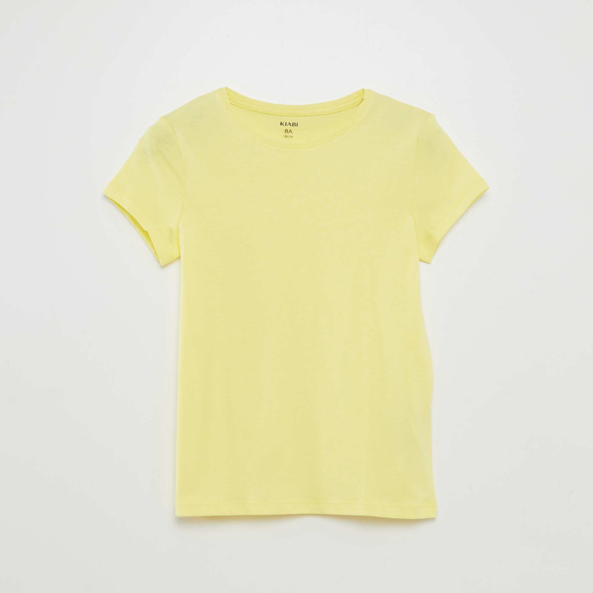 T-shirt en jersey uni JAUNE