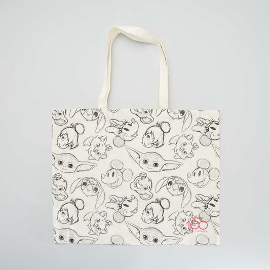 Tote bag XL imprimé 'Mickey' Blanc