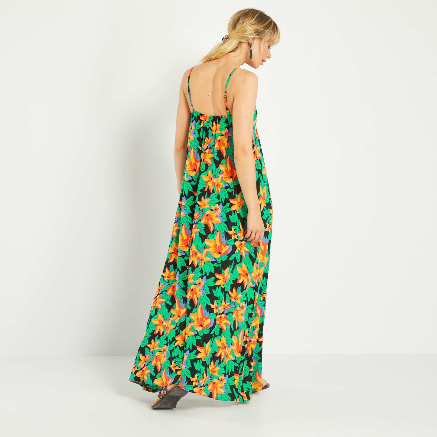 Robe midi avec imprimé Multicolore