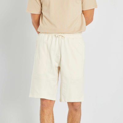 Bermuda en molleton Beige