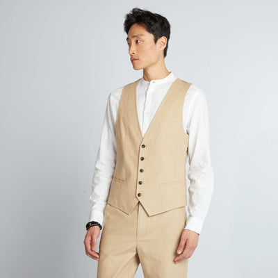 Gilet de costume Beige