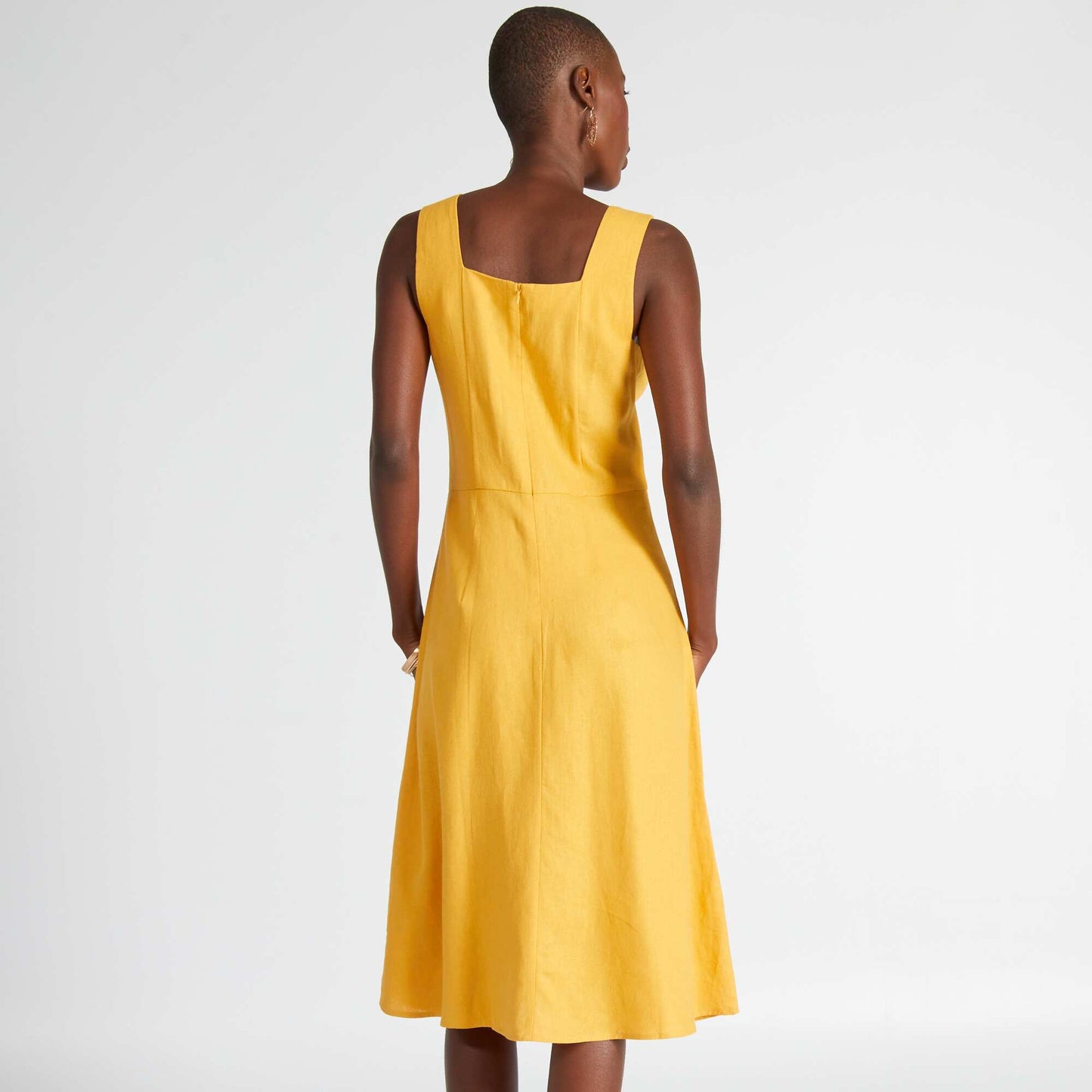 Robe longueur genoux Jaune