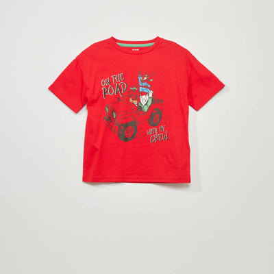 T-shirt imprimé manches courtes Rouge
