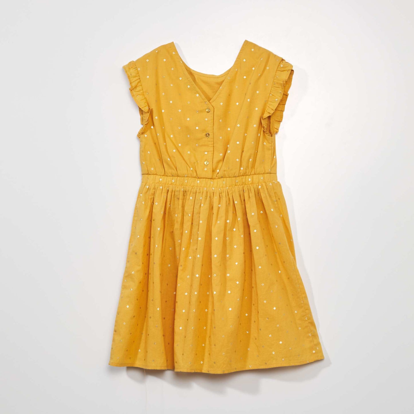 Robe à motif doré jaune