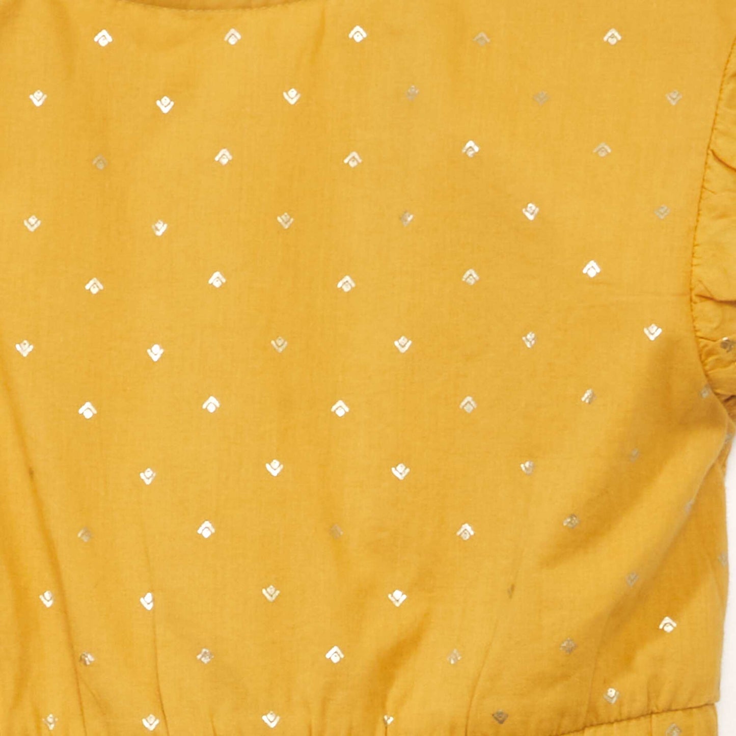 Robe à motif doré jaune