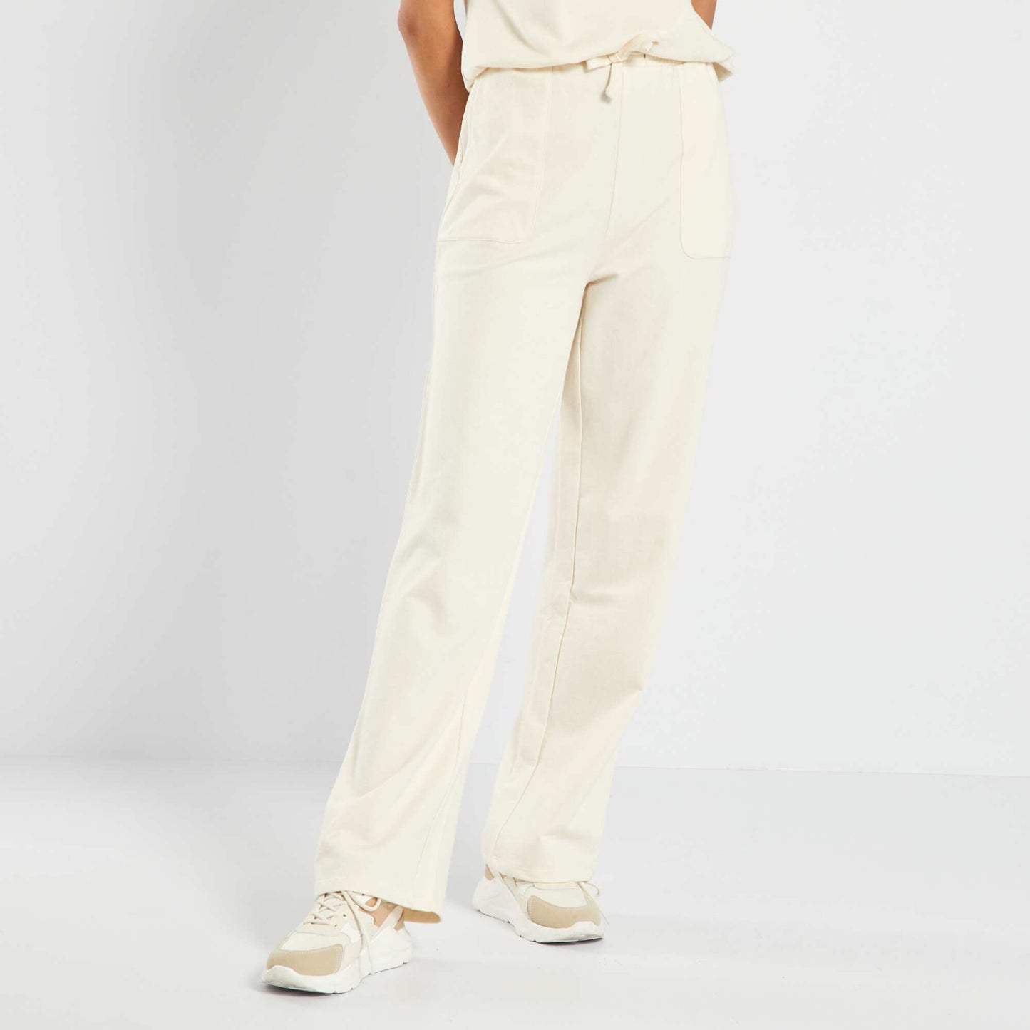 Pantalon en jersey Blanc cassé