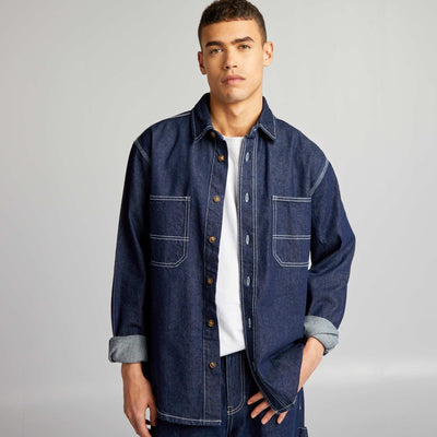 Surchemise en jean Bleu