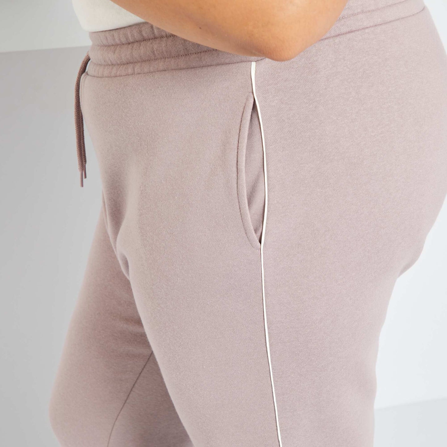 Pantalon de jogging en molleton rose grisé