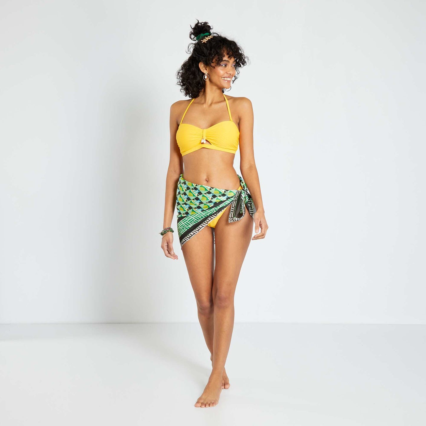 Haut de maillot de bain bandeau Jaune