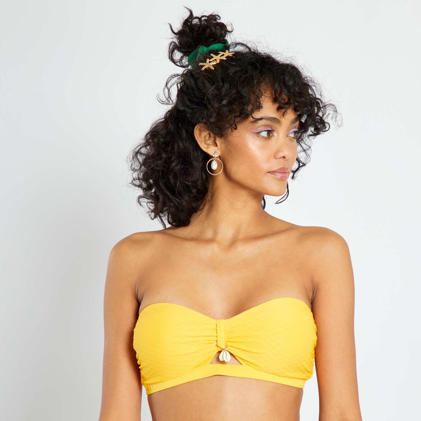 Haut de maillot de bain bandeau Jaune