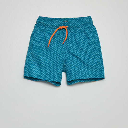 Short de bain 'écailles' Bleu