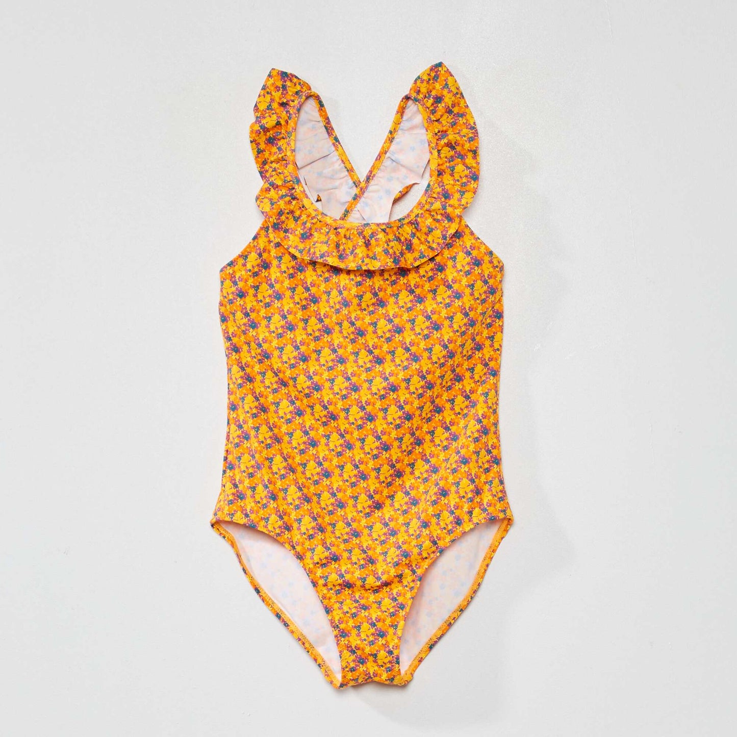 Maillot de bain 'fleuri' - 1 pièce Jaune