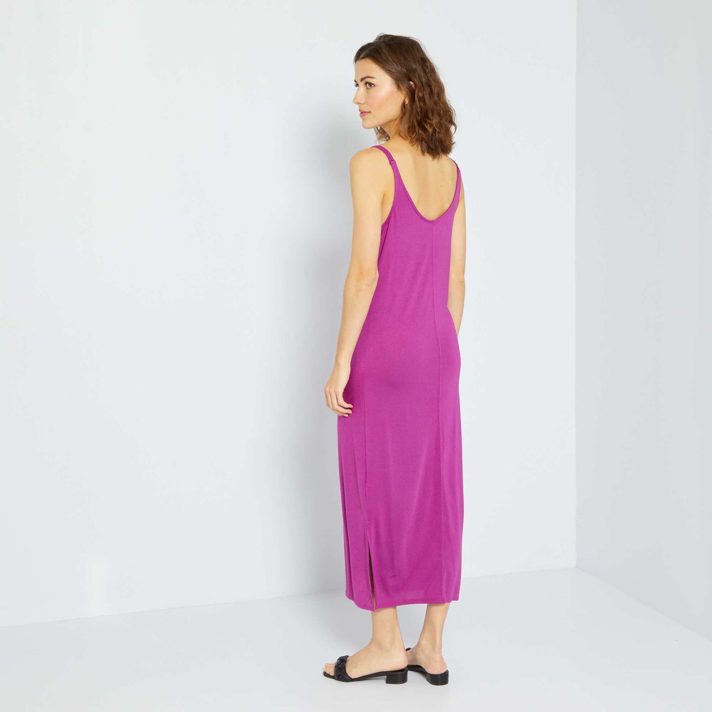 Robe midi à bretelles Violet