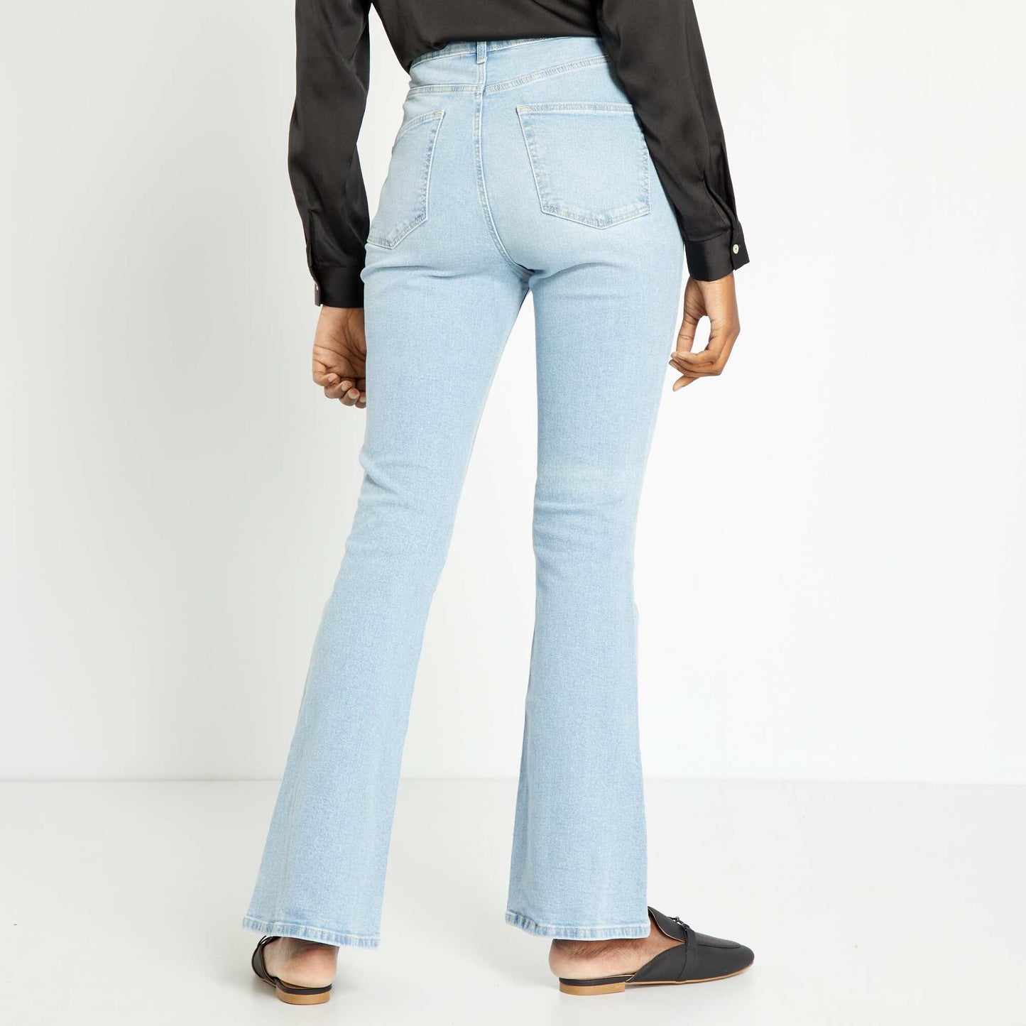 Jean flare/bootcut/bootcut taille haute - L34 Bleu clair