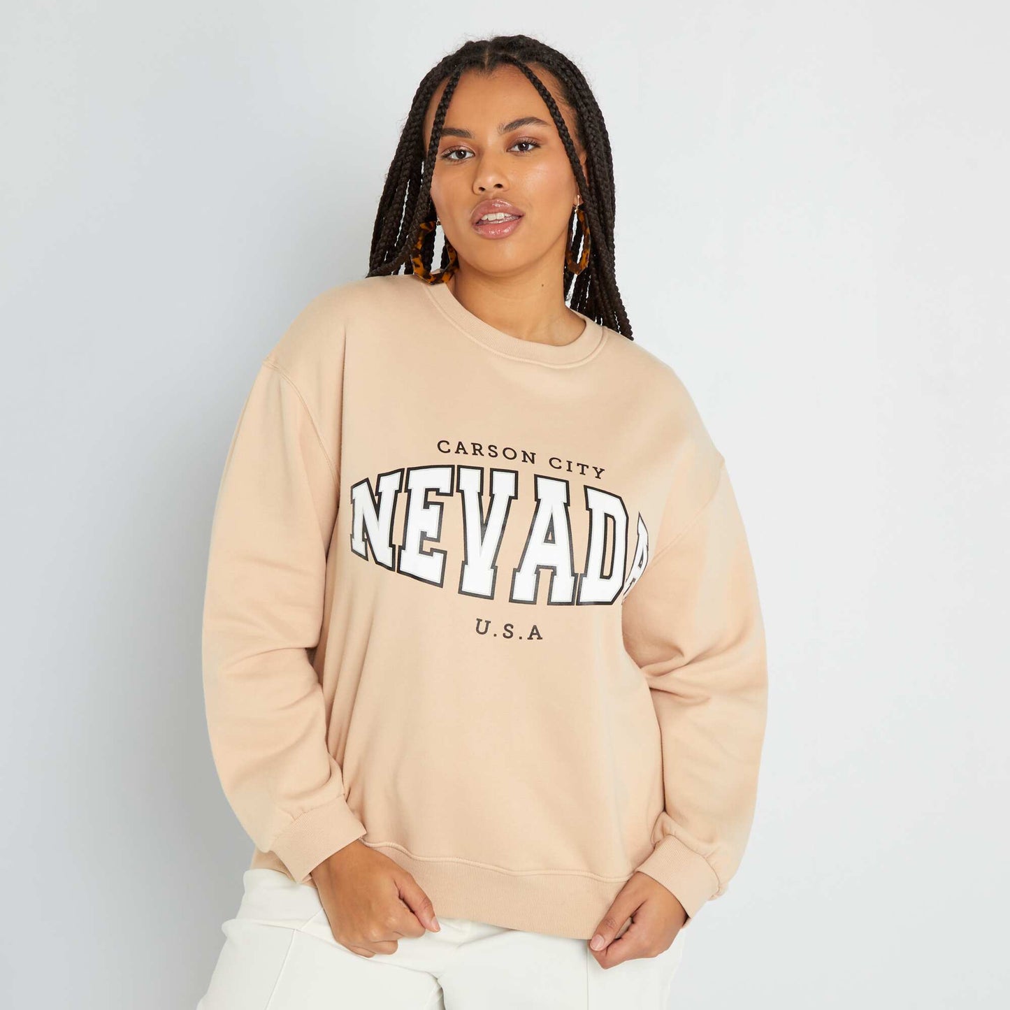 Sweat en molleton 'Nevada' Beige