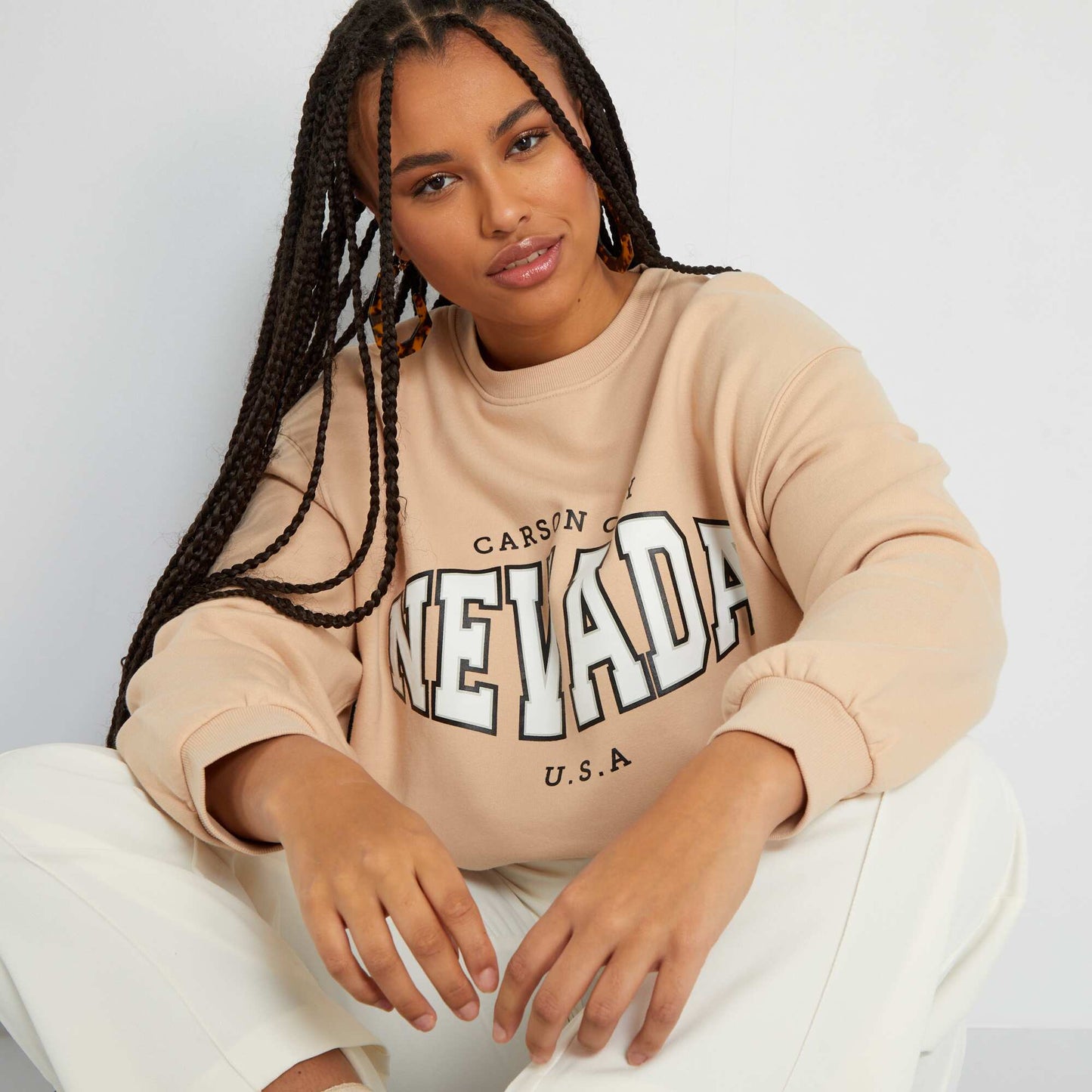 Sweat en molleton 'Nevada' Beige