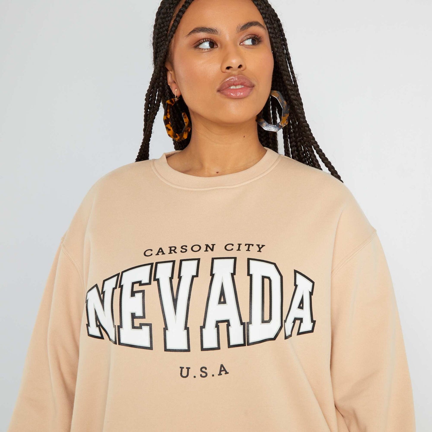 Sweat en molleton 'Nevada' Beige