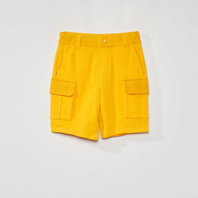 Bermuda en molleton avec poches Jaune